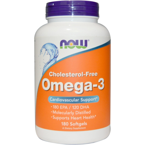 Omega-3 Cholesterol-Free 1000 mg - 180 капсул (Now Foods) фото 3