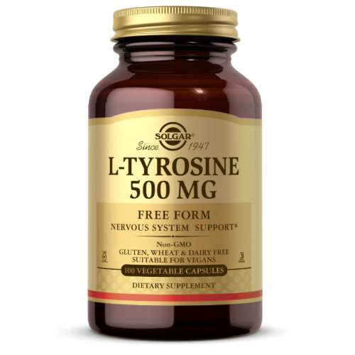 L-Tyrosine 500 мг (L-Тирозин) 100 вег капсул (Solgar)