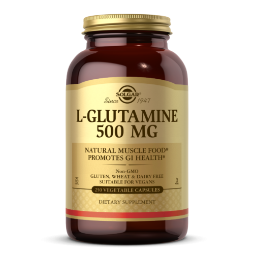 L-Glutamine 500 мг (L-Глутамин) 250 капс (Solgar)