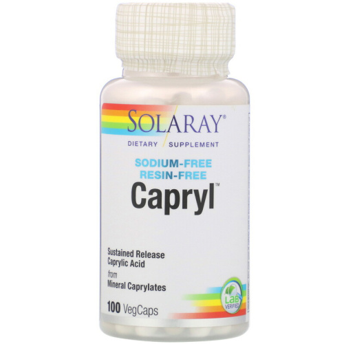 Capryl 2163 mg SR (Каприл замедленного высвобождения 2163 мг в порции) 100 вег капс (Solaray)