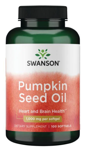 Pumpkin Seed Oil (Масло семян тыквы) 1000 мг 100 мягких капсул (Swanson)