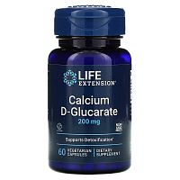 Calcium D-Glucarate 200 мг (D-Глюкарат Кальция) 60 вег капсул (Life Extension)