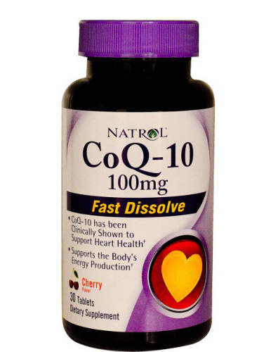Co-Q10 100 mg Fast Dissolve 30 таблеток (Natrol) фото 2