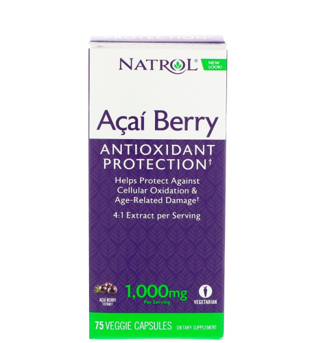 AcaiBerry (Ягоды Асаи) 1000 мг 75 капсул (Natrol)