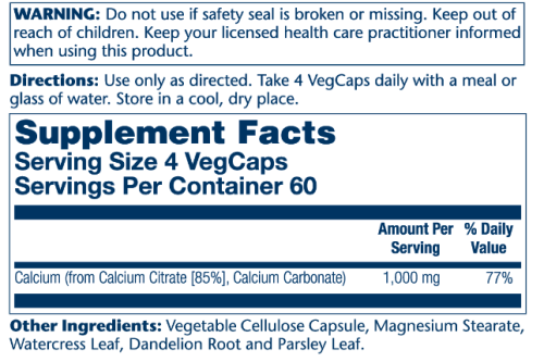 Calcium Citrate 1000 mg повреждены капсулы (Цитрат кальция 1000 мг) 240 вег капсул (Solaray) фото 2