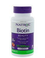 Biotin 10.000 мкг 60 табл со вкусом клубники (Natrol)