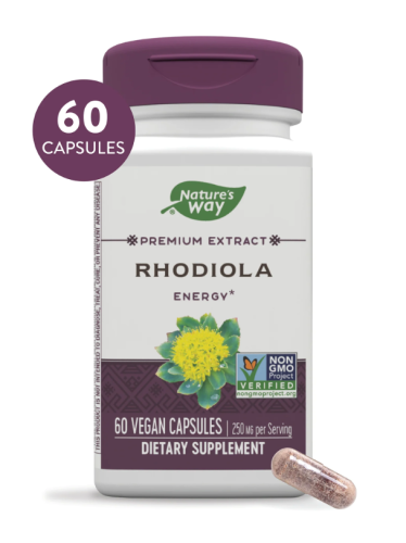 Rhodiola 250 mg (Родиола 250 мг) 60 вег капсул (Nature's Way) фото 4
