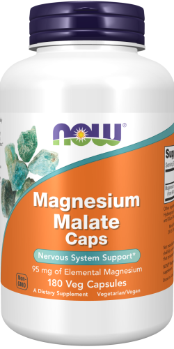 Magnesium Malate CAPS (Магний Малат) 180 вег капс (Now Foods)