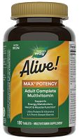 Alive! Max3 Potency (мультивитаминный комплекс с железом) 180 таблеток (Nature's Way)
