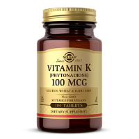 Vitamin K Phytonadione 100 мкг (Витамин К Фитонадион) 100 таблеток (Solgar)