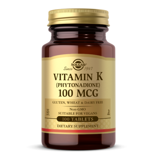 Vitamin K Phytonadione 100 мкг (Витамин К Фитонадион) 100 таблеток (Solgar)