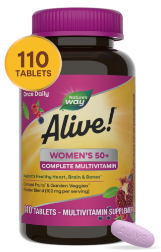 Alive! Women’s 50+ Complete Multivitamin (витамины для женщин старше 50 лет) 110 табл (Nature's Way) фото 5